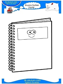 Çocuklar İçin Defter Boyama Sayfaları 